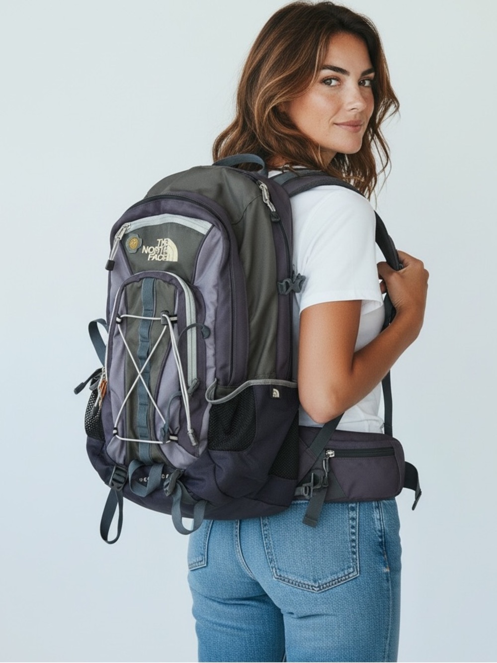 The North Face Heckler Backpack in Army Green & Gray